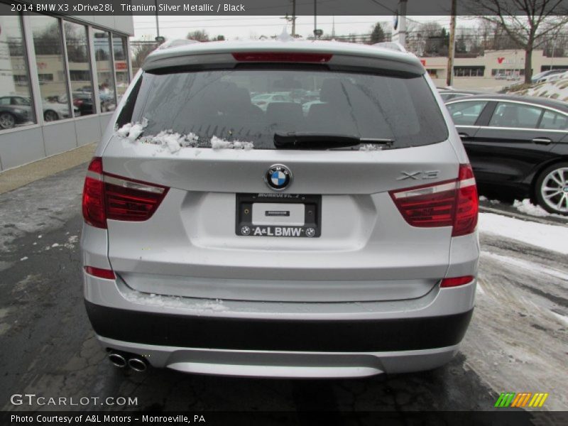 Titanium Silver Metallic / Black 2014 BMW X3 xDrive28i