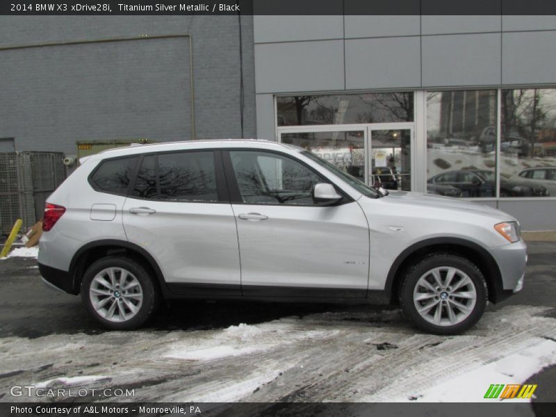 Titanium Silver Metallic / Black 2014 BMW X3 xDrive28i