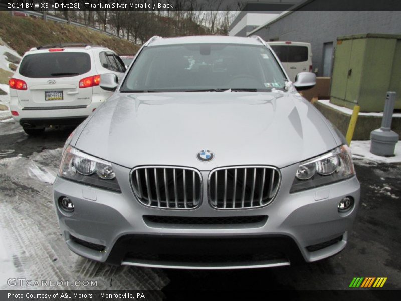 Titanium Silver Metallic / Black 2014 BMW X3 xDrive28i