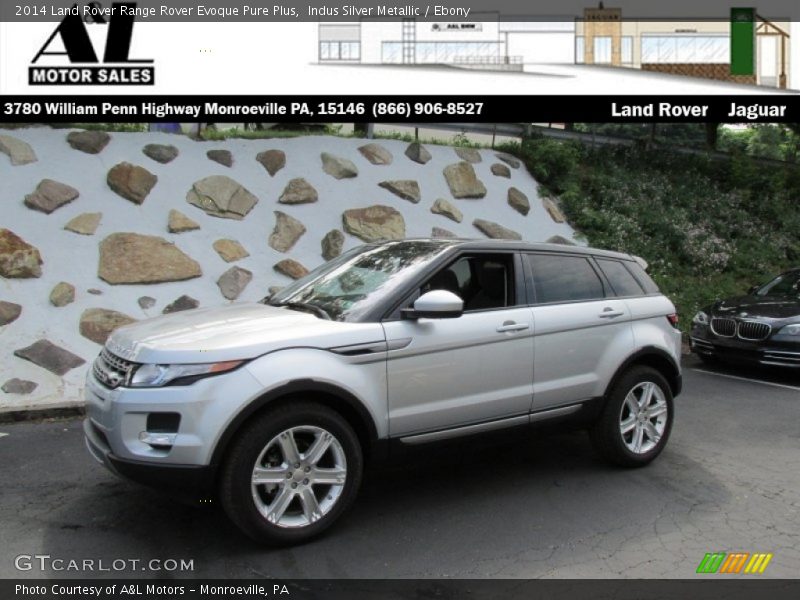 Indus Silver Metallic / Ebony 2014 Land Rover Range Rover Evoque Pure Plus