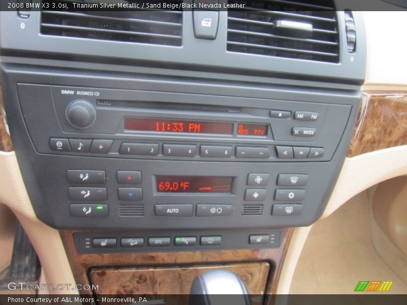 Titanium Silver Metallic / Sand Beige/Black Nevada Leather 2008 BMW X3 3.0si