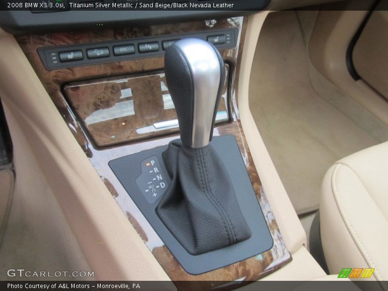 Titanium Silver Metallic / Sand Beige/Black Nevada Leather 2008 BMW X3 3.0si