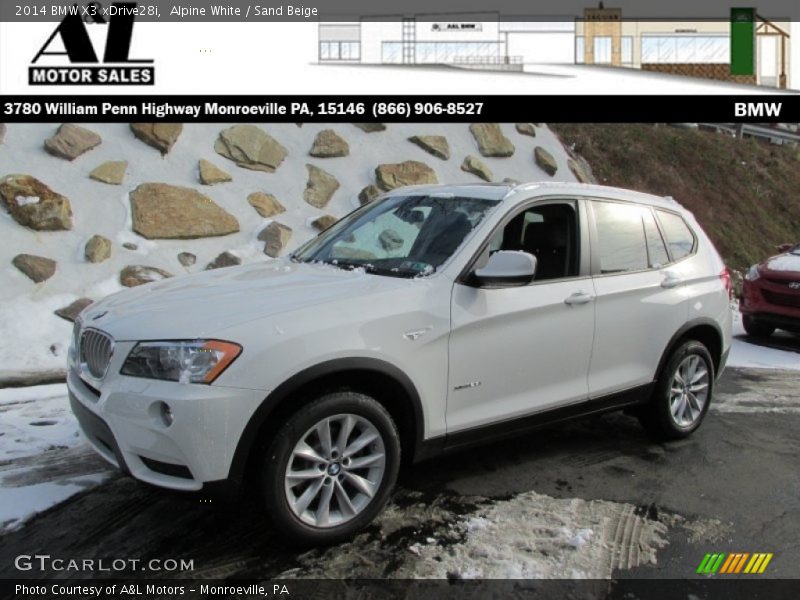 Alpine White / Sand Beige 2014 BMW X3 xDrive28i