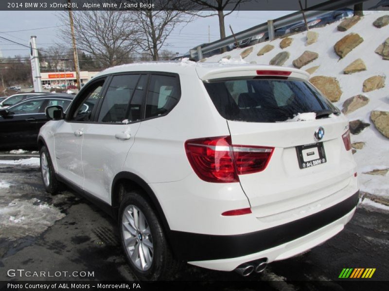 Alpine White / Sand Beige 2014 BMW X3 xDrive28i