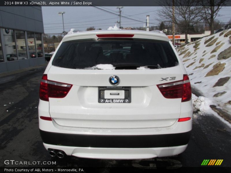 Alpine White / Sand Beige 2014 BMW X3 xDrive28i
