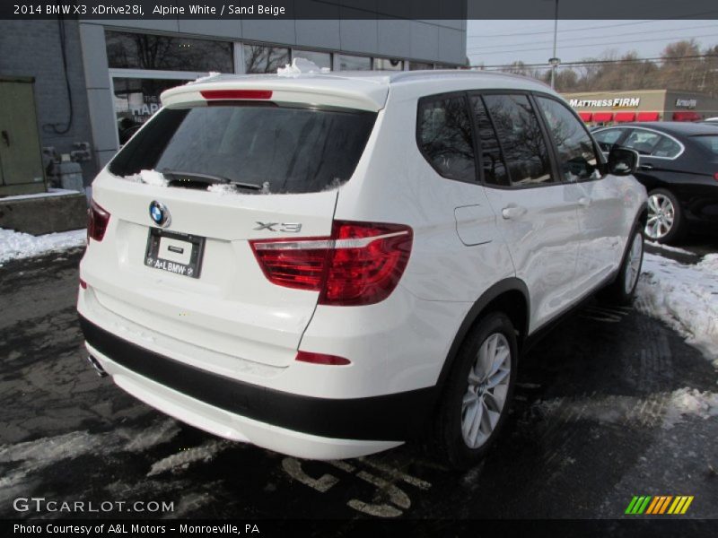 Alpine White / Sand Beige 2014 BMW X3 xDrive28i