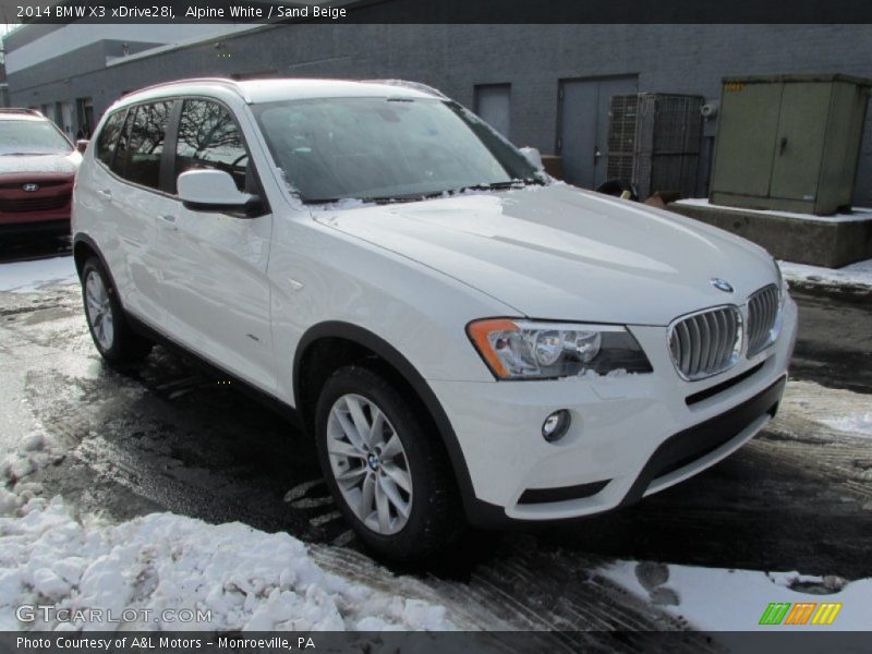 Alpine White / Sand Beige 2014 BMW X3 xDrive28i