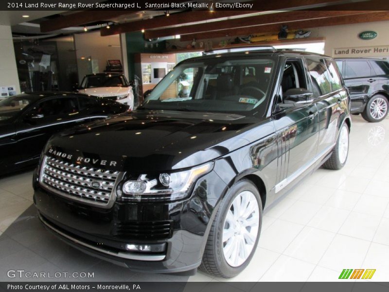 Santorini Black Metallic / Ebony/Ebony 2014 Land Rover Range Rover Supercharged L