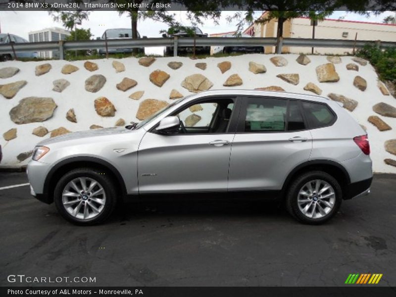 Titanium Silver Metallic / Black 2014 BMW X3 xDrive28i