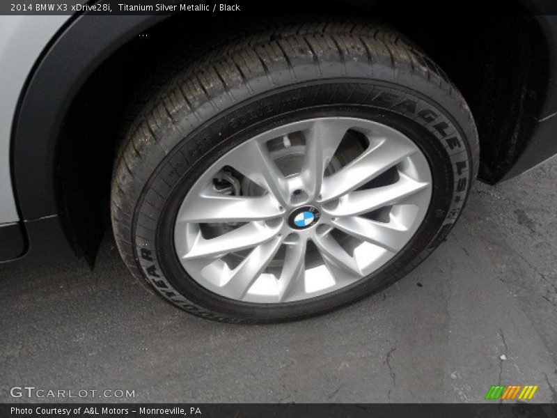 Titanium Silver Metallic / Black 2014 BMW X3 xDrive28i