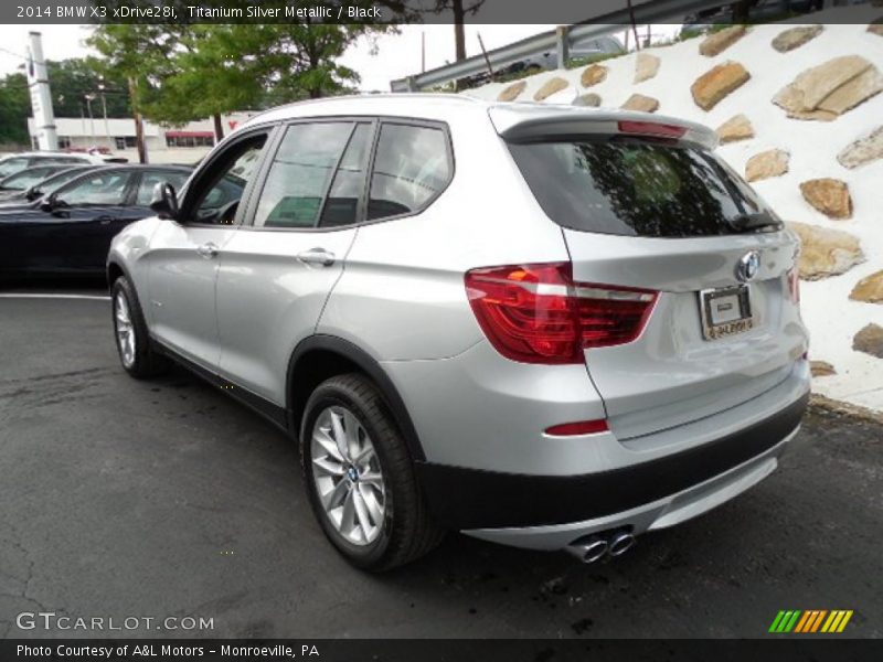 Titanium Silver Metallic / Black 2014 BMW X3 xDrive28i