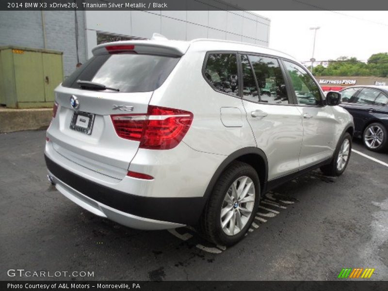 Titanium Silver Metallic / Black 2014 BMW X3 xDrive28i