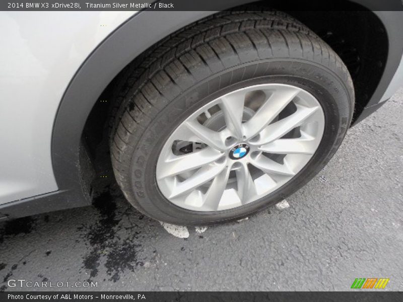 Titanium Silver Metallic / Black 2014 BMW X3 xDrive28i