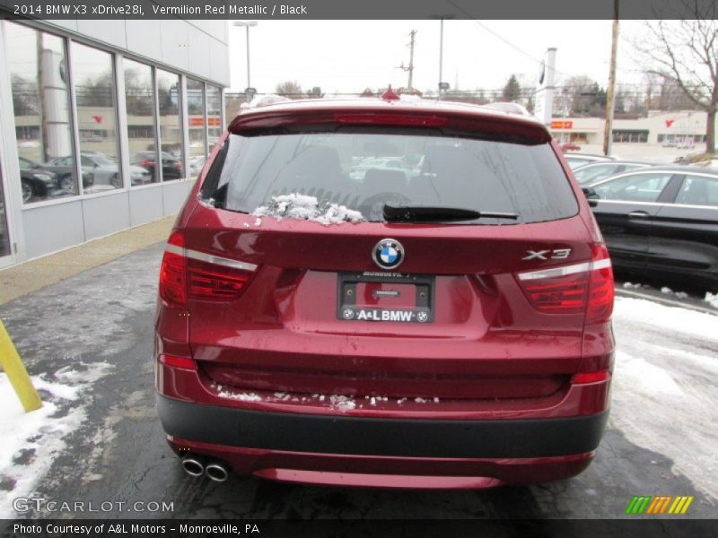 Vermilion Red Metallic / Black 2014 BMW X3 xDrive28i