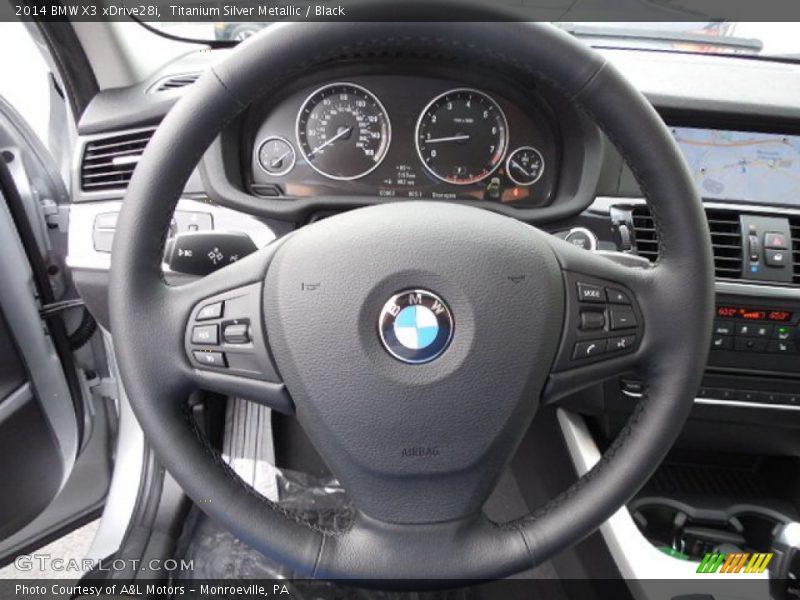 Titanium Silver Metallic / Black 2014 BMW X3 xDrive28i