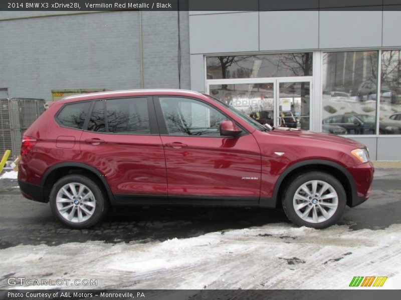 Vermilion Red Metallic / Black 2014 BMW X3 xDrive28i