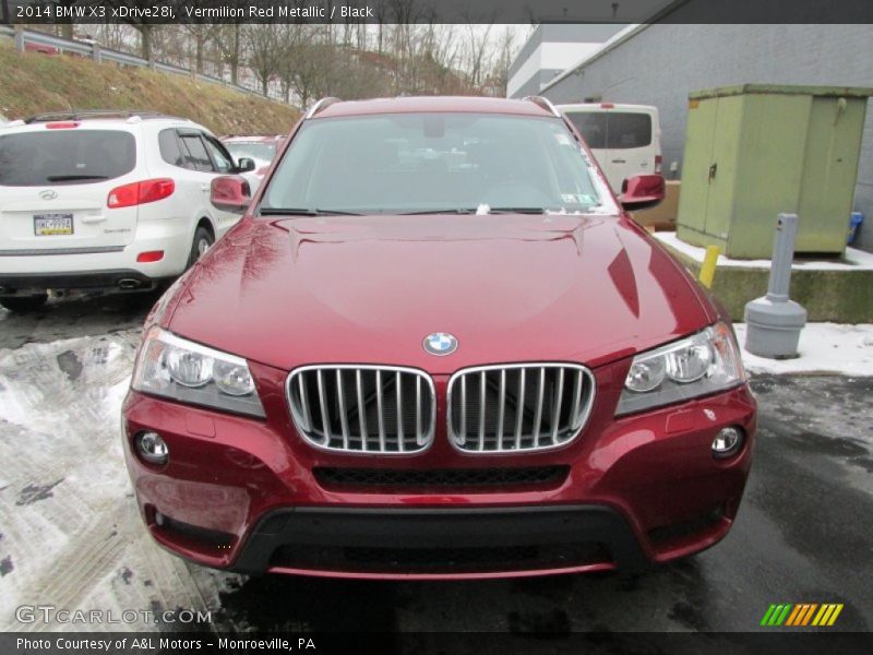 Vermilion Red Metallic / Black 2014 BMW X3 xDrive28i