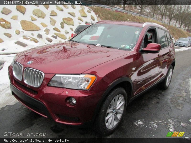Vermilion Red Metallic / Black 2014 BMW X3 xDrive28i