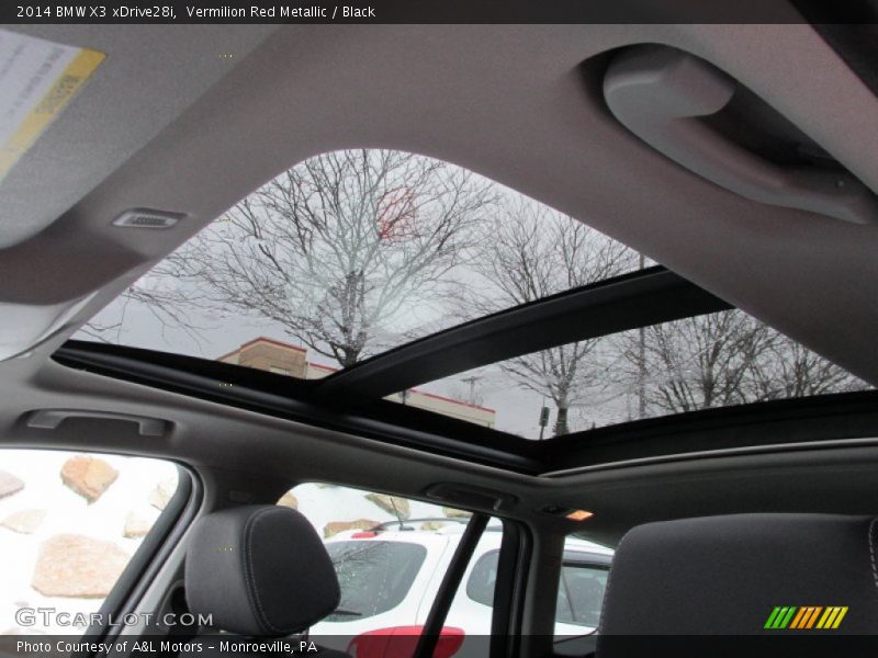 Vermilion Red Metallic / Black 2014 BMW X3 xDrive28i