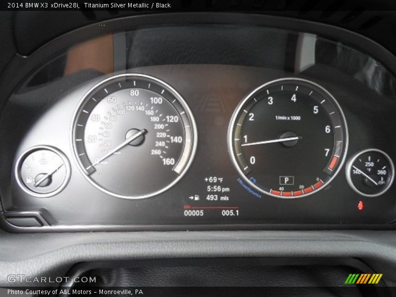 Titanium Silver Metallic / Black 2014 BMW X3 xDrive28i