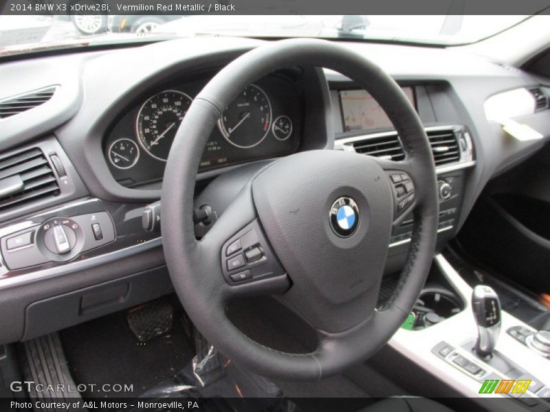 Vermilion Red Metallic / Black 2014 BMW X3 xDrive28i