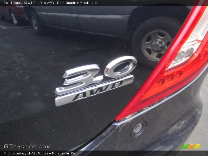 Dark Sapphire Metallic / Jet 2014 Jaguar XJ XJL Portfolio AWD