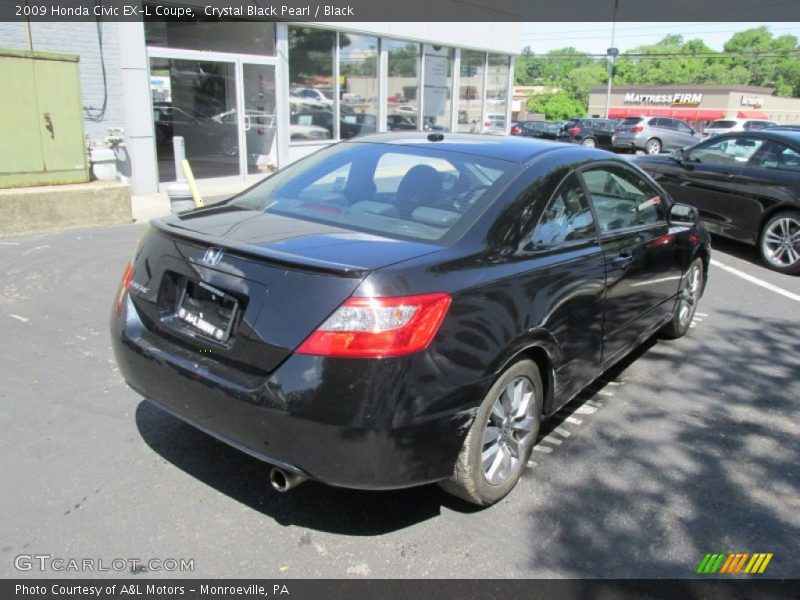 Crystal Black Pearl / Black 2009 Honda Civic EX-L Coupe