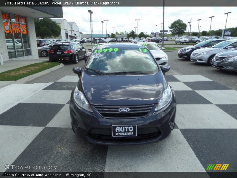 Violet Gray / Charcoal Black/Light Stone 2013 Ford Fiesta S Sedan