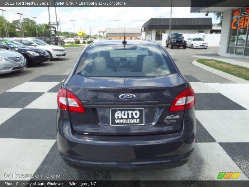 Violet Gray / Charcoal Black/Light Stone 2013 Ford Fiesta S Sedan