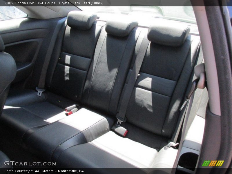 Crystal Black Pearl / Black 2009 Honda Civic EX-L Coupe