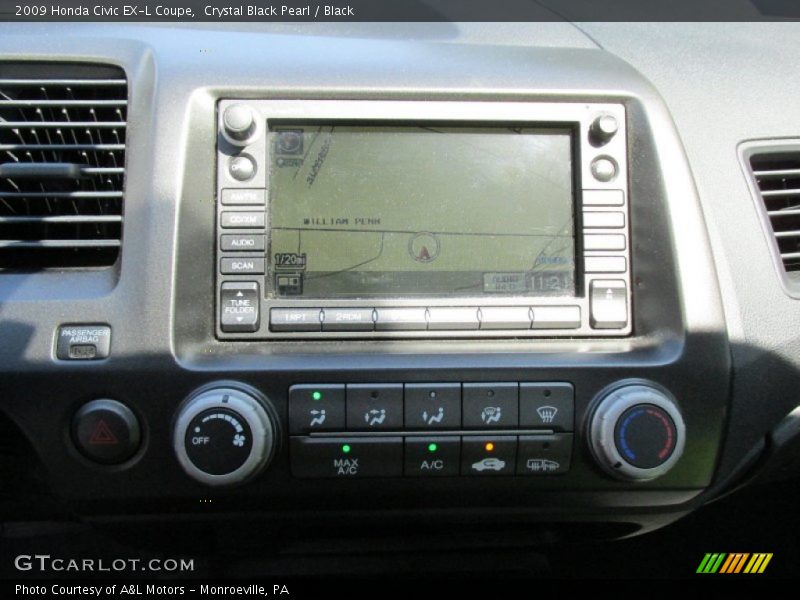 Crystal Black Pearl / Black 2009 Honda Civic EX-L Coupe