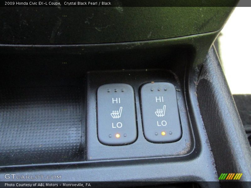 Crystal Black Pearl / Black 2009 Honda Civic EX-L Coupe