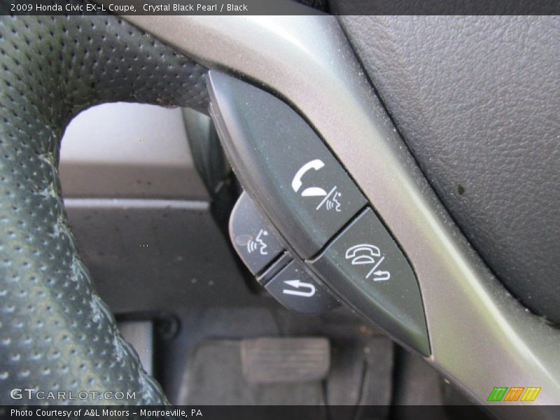 Crystal Black Pearl / Black 2009 Honda Civic EX-L Coupe