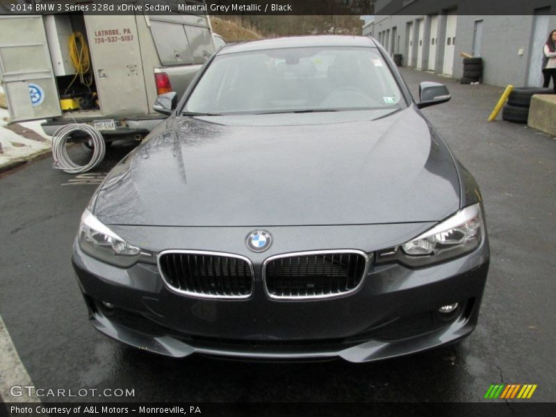 Mineral Grey Metallic / Black 2014 BMW 3 Series 328d xDrive Sedan