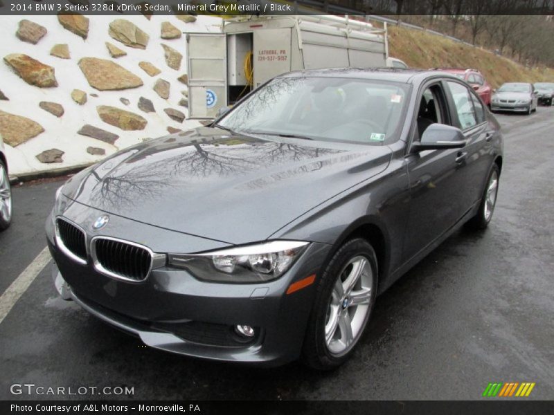 Mineral Grey Metallic / Black 2014 BMW 3 Series 328d xDrive Sedan