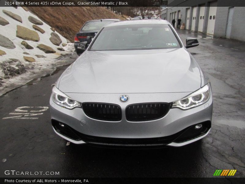 Glacier Silver Metallic / Black 2014 BMW 4 Series 435i xDrive Coupe