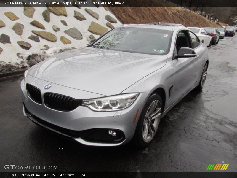 Glacier Silver Metallic / Black 2014 BMW 4 Series 435i xDrive Coupe