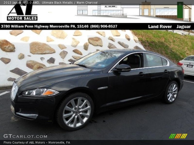 Ultimate Black Metallic / Warm Charcoal 2013 Jaguar XF 3.0 AWD