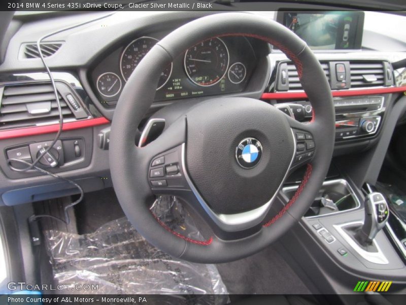 Glacier Silver Metallic / Black 2014 BMW 4 Series 435i xDrive Coupe