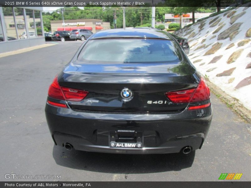 Black Sapphire Metallic / Black 2015 BMW 6 Series 640i xDrive Gran Coupe