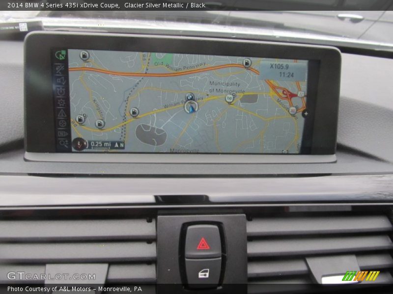 Glacier Silver Metallic / Black 2014 BMW 4 Series 435i xDrive Coupe
