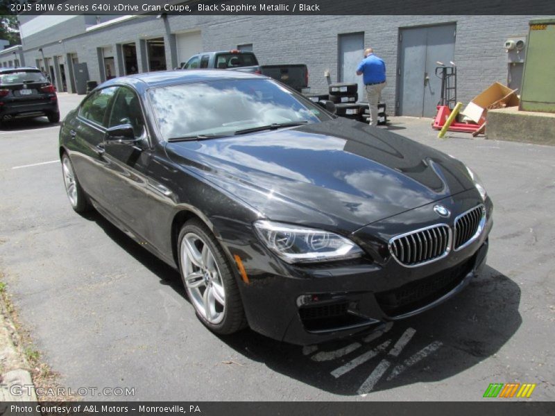 Black Sapphire Metallic / Black 2015 BMW 6 Series 640i xDrive Gran Coupe