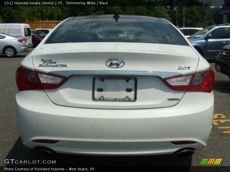 Shimmering White / Black 2012 Hyundai Sonata Limited 2.0T