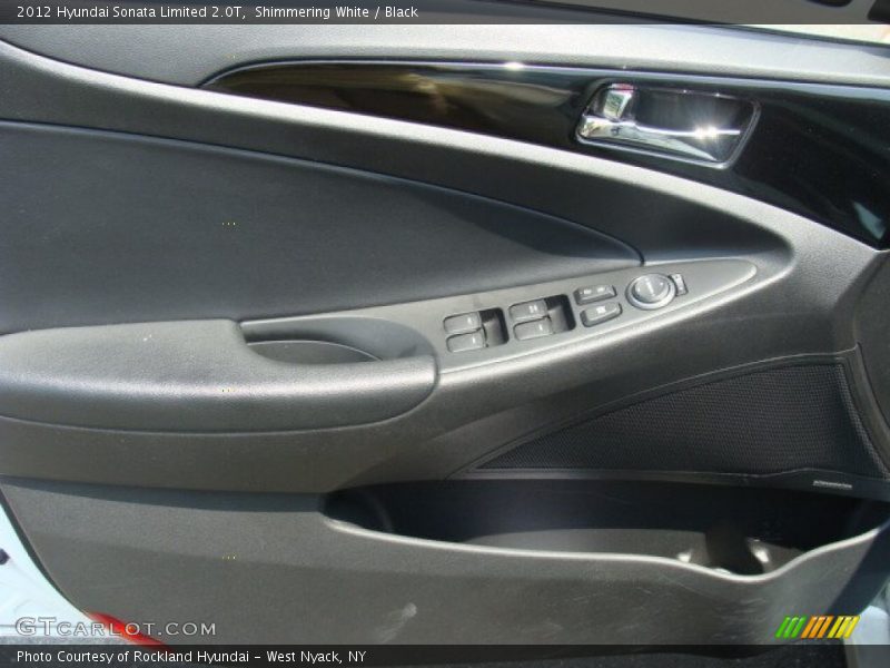 Shimmering White / Black 2012 Hyundai Sonata Limited 2.0T