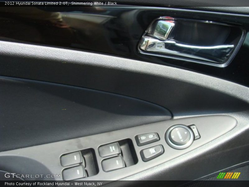 Shimmering White / Black 2012 Hyundai Sonata Limited 2.0T