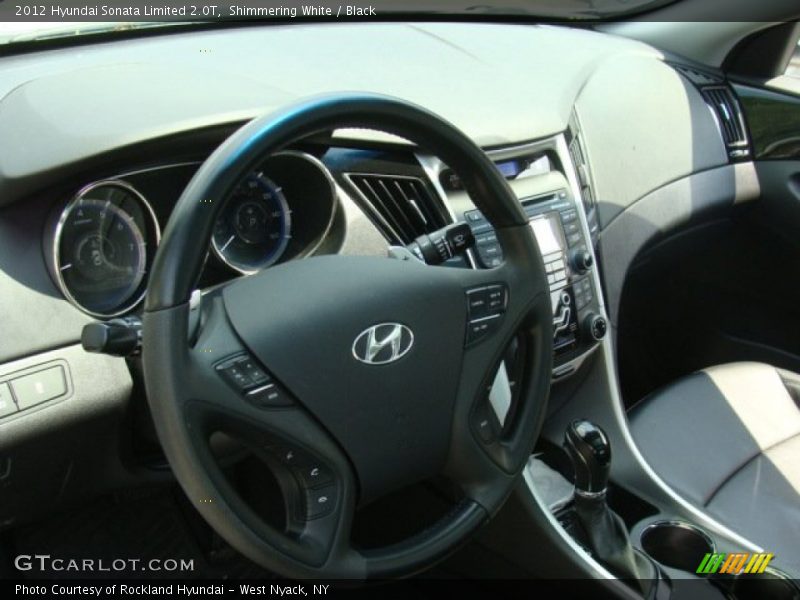 Shimmering White / Black 2012 Hyundai Sonata Limited 2.0T