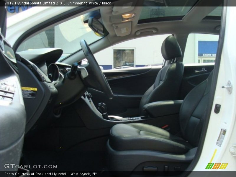 Shimmering White / Black 2012 Hyundai Sonata Limited 2.0T