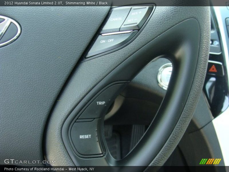Shimmering White / Black 2012 Hyundai Sonata Limited 2.0T