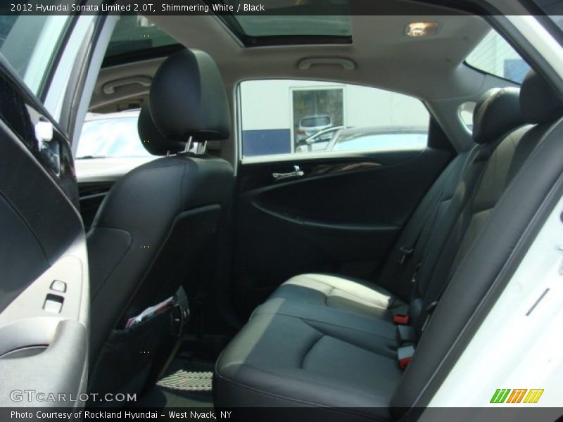 Shimmering White / Black 2012 Hyundai Sonata Limited 2.0T