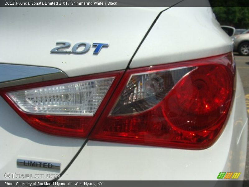 Shimmering White / Black 2012 Hyundai Sonata Limited 2.0T